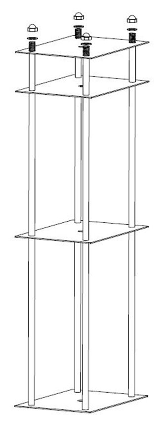 Słupek luton - zestaw montażowy